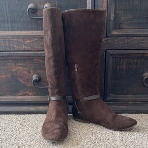 Rossi Brown Suede Knee-High Boots